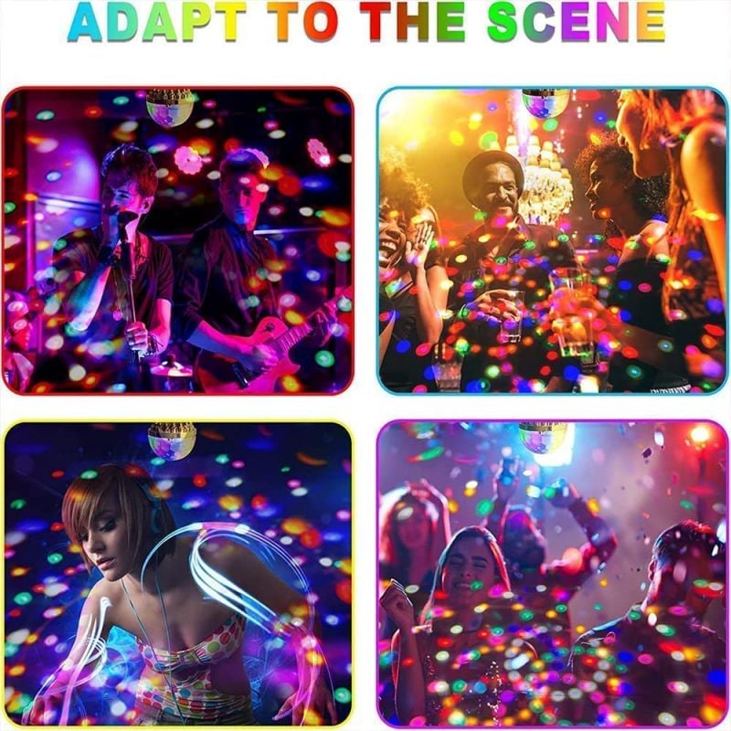 New Year Colorful Rotating Disco Ball Light