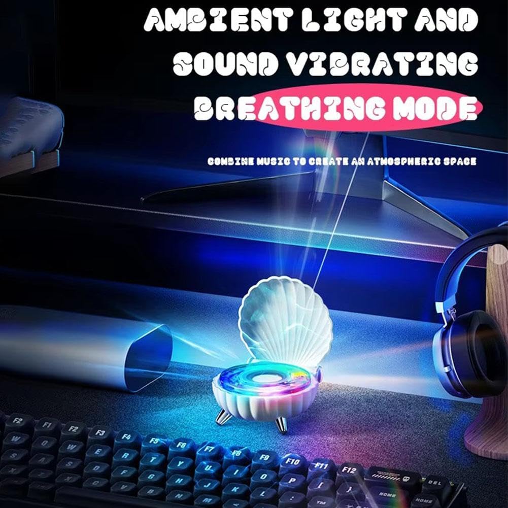 Seashell Bluetooth Speaker | Beat-Sync Colorful LED Lights