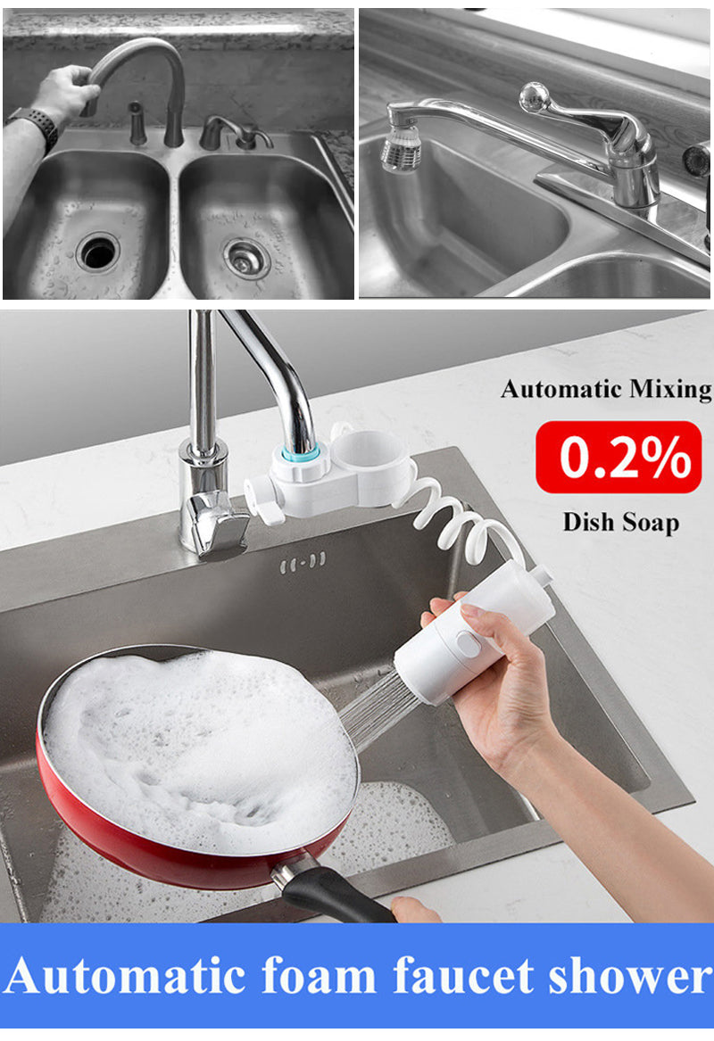 Sink Hose Sprayer with Faucet Extension Tubes