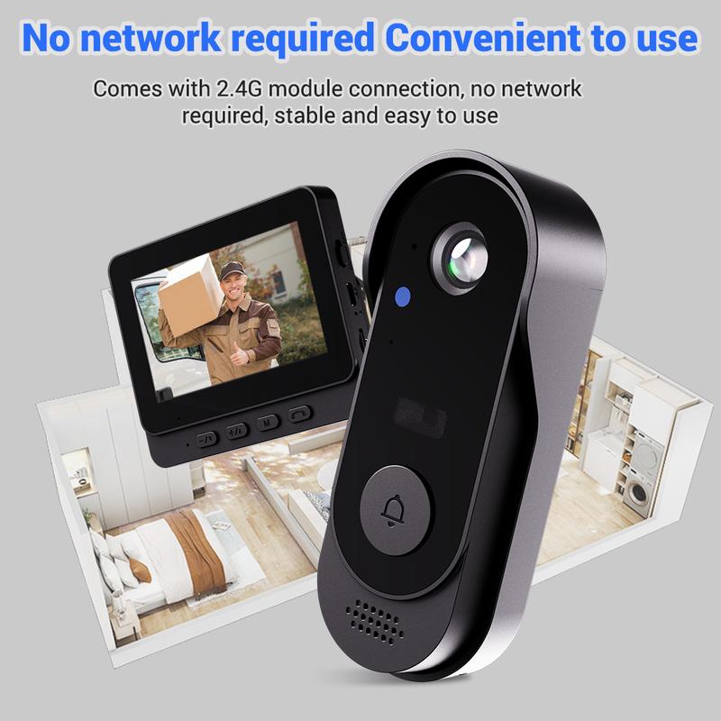 Wireless doorbell camera | 1080P HD & 170° super wide angle | 4.3-inch screen | IPX65 waterproof | Clear night vision – Always in view