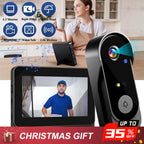 New Year's Special Offer: Wireless doorbell camera: 1080P, 170° angle, 4.3-inch screen, IPX65 outdoor waterproof rating, night vision