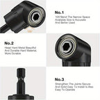 6pcs Right-Angle Drill Bit Accessory Set - Easy to Install & Wide Compatibility