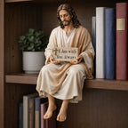 Handcrafted Jesus Figurine Serene Desk Companion