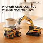1:64 Premium Alloy Mini RC Construction Set – Forklift, Excavator & Dump Truck