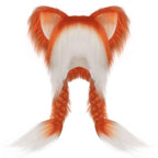 Soft Furry Animal Ear Hat with Braids