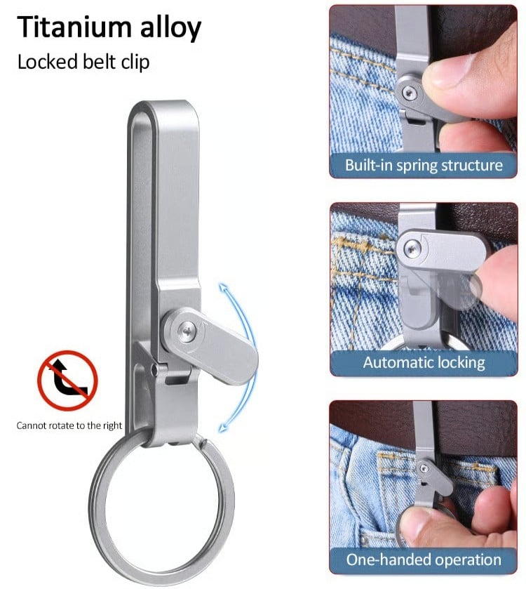 Titanium Alloy Magnetic Keychain - Anti-Lost Quick-Release Key Ring