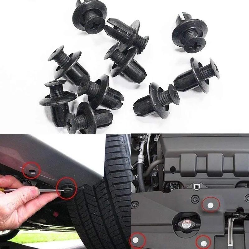 100pcs Universal Expansion Screw Clips Set– Suitable For Car Mudguards, Door Panels, C05 C20 C32 B01 D02 A16 automotive parts