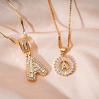 Initial Letter Pendant Necklaces - 2 Pack