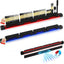 2PCS Magnetic Slidable Drill Bit Holder, 80 Holes Bit Storage with Strong Magnetic Rail