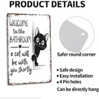 Vintage Black & White Cat Wall Art