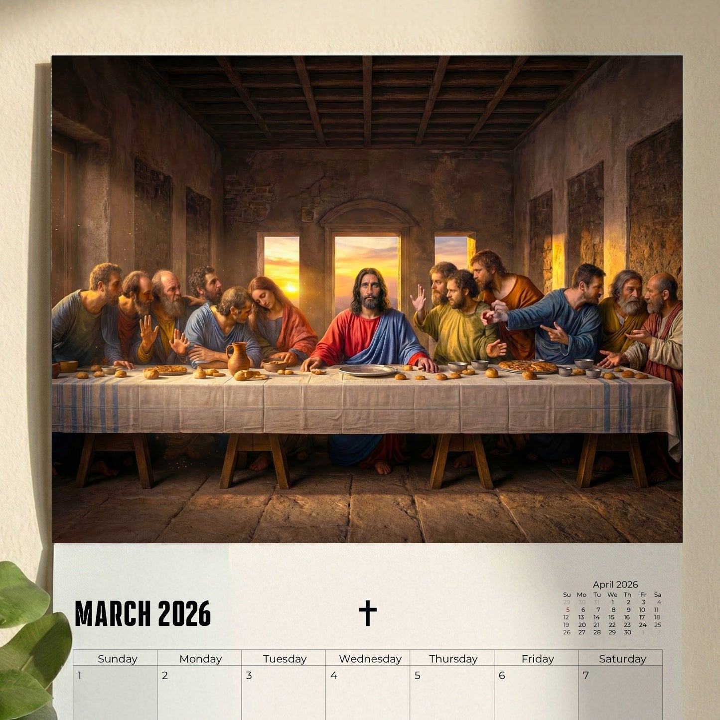 Jesus Christ Exquisite Images Wall Calendar -Daily Faith, Peace & Divine Inspiration