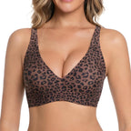 Stylish Leopard Pattern Breathable Everyday Bra