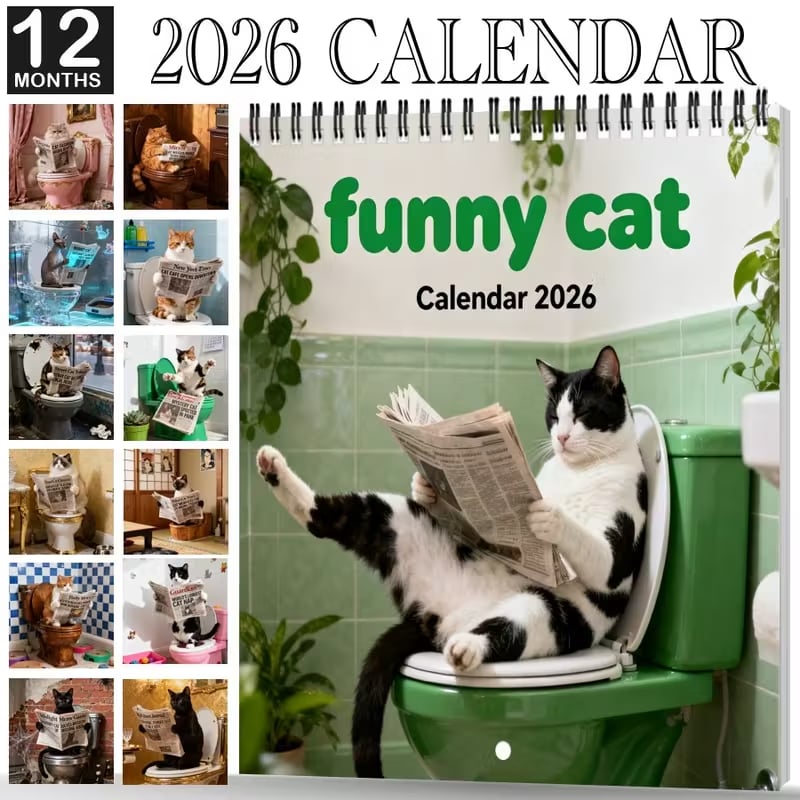 New Year Limited Edition Custom-Made Fun Animal Wall Calendar