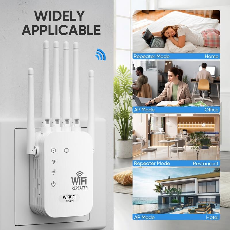 WiFi Extender 6-Antenna Strong Signal