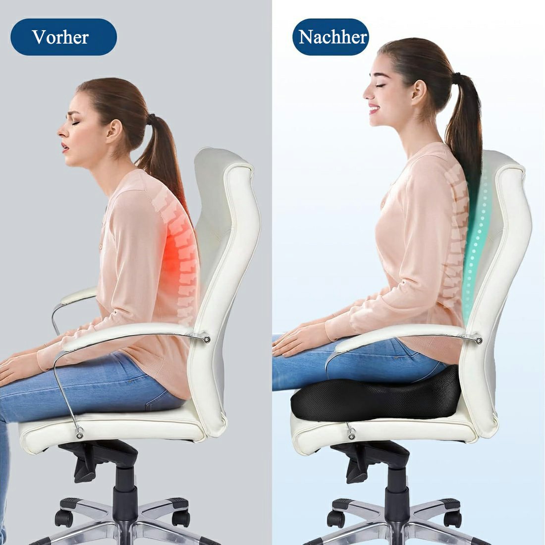 50％ DISCOUNT Ergonomic seat cushion made from memory foam