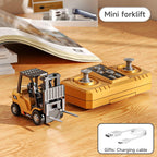 1:64 Premium Alloy Mini RC Construction Set – Forklift, Excavator & Dump Truck