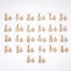 2 Pack - Initial Letter Pendant Necklaces
