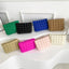 Solid Color Quilted Design Clutch