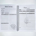 Durable Spiral My Cookbook Notebook Illustrated Kitchen Tools Creative Warmth