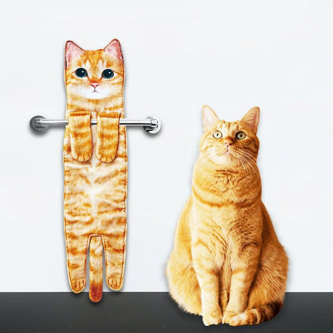 Cute Cat Hand Towel