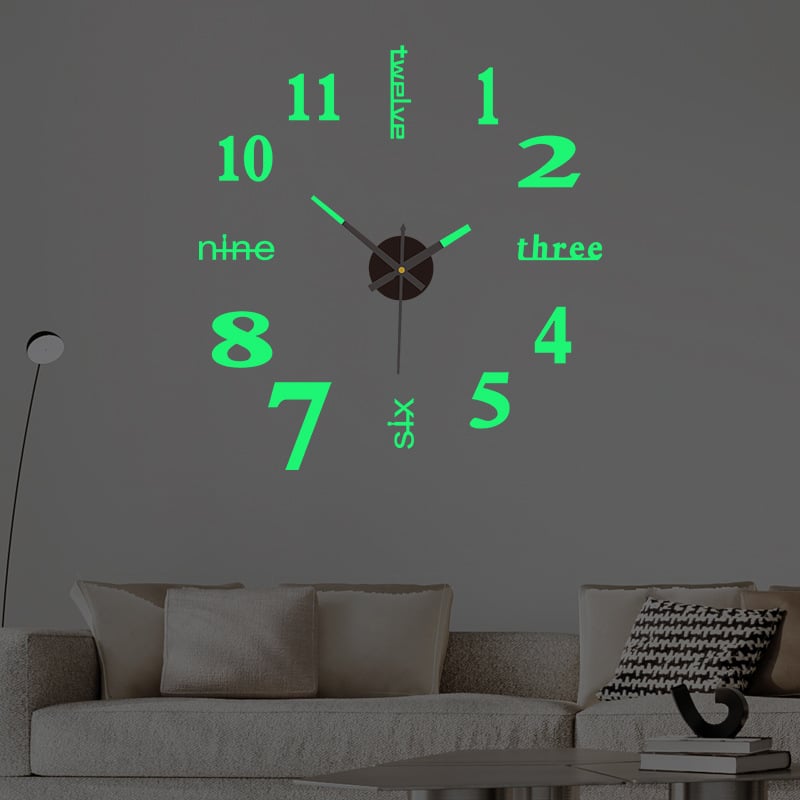 Promotion 3D Wall Decal Decorative Clock