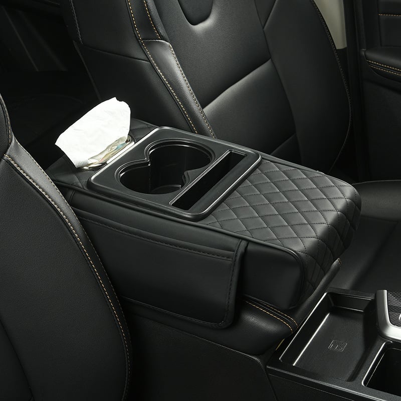 Final 3 Hours: Only ＄33.99 Multifunctional PU Leather Car Armrest Box Mat