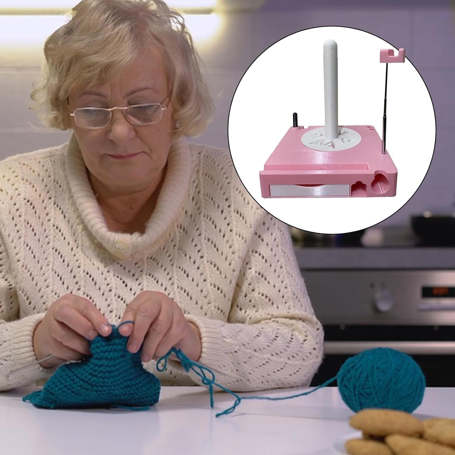 Spinning Yarn Holder with Tool Storage