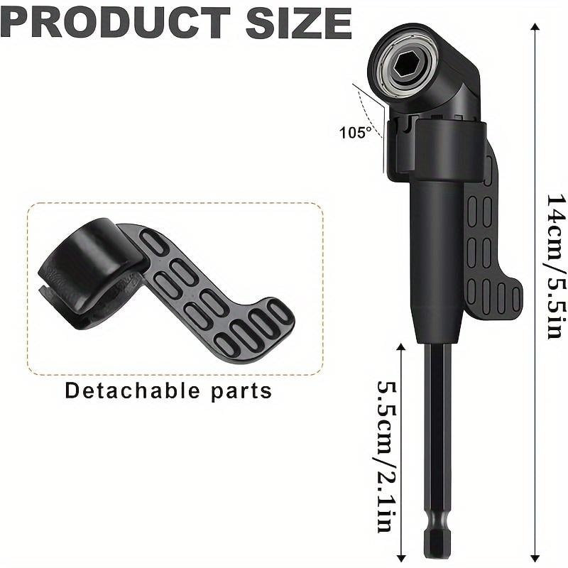 6pcs Right-Angle Drill Bit Accessory Set - Easy to Install & Wide Compatibility