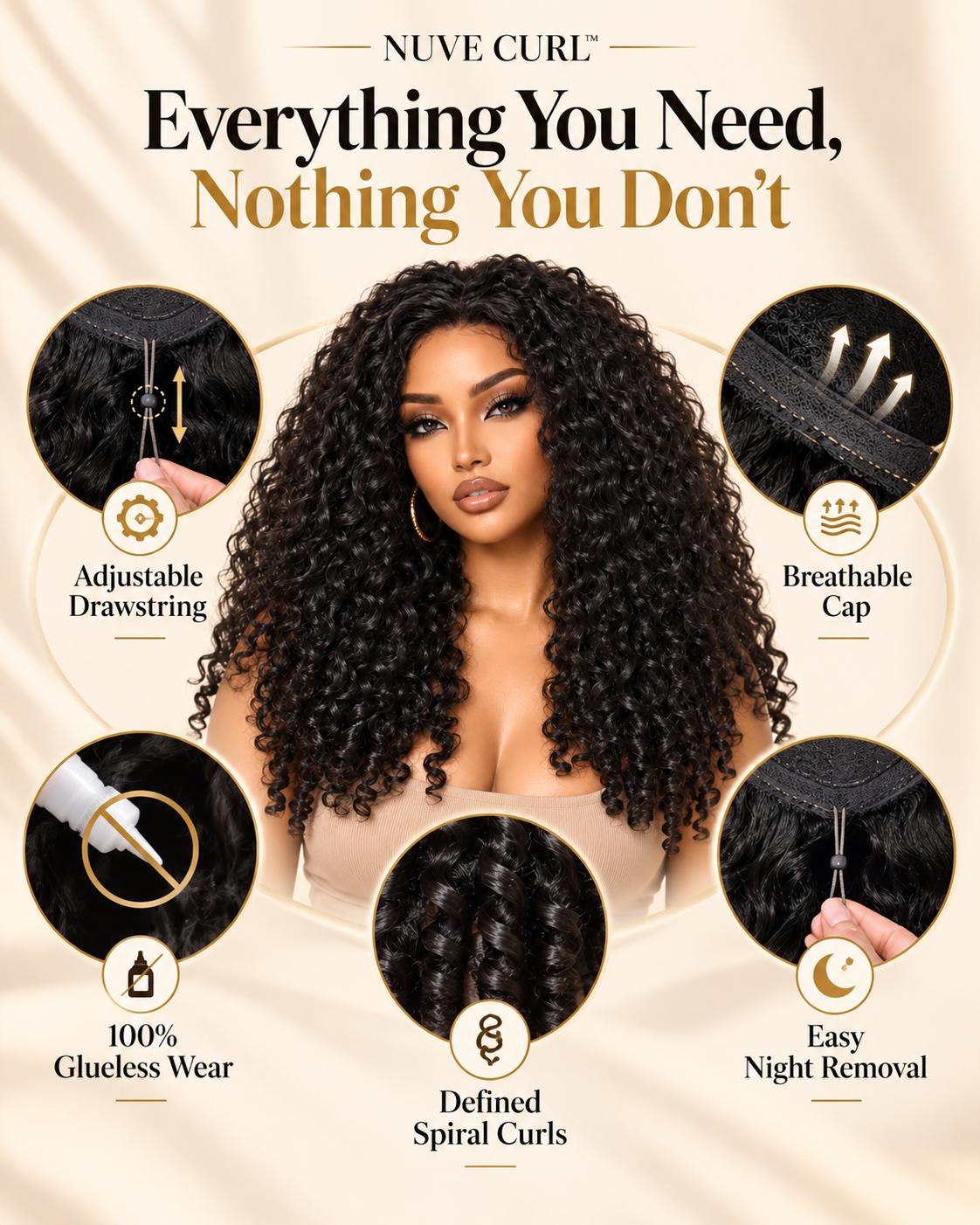Maison Lamisse Nuvé™  —  100% Human Hairs Half Wig
