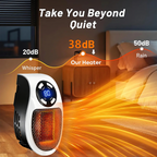 Wall Outlet Space Heater with LED Display