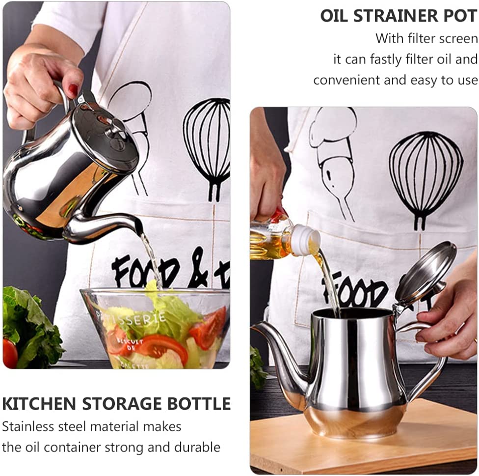 304 Stainless Steel Filter Oil Kettle Large Capacity
