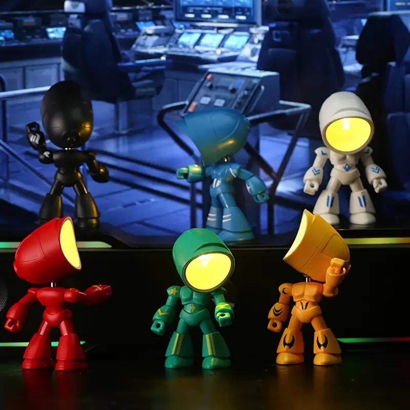 Lonely Robot Cartoon Cute Robot Design Companion Table Light