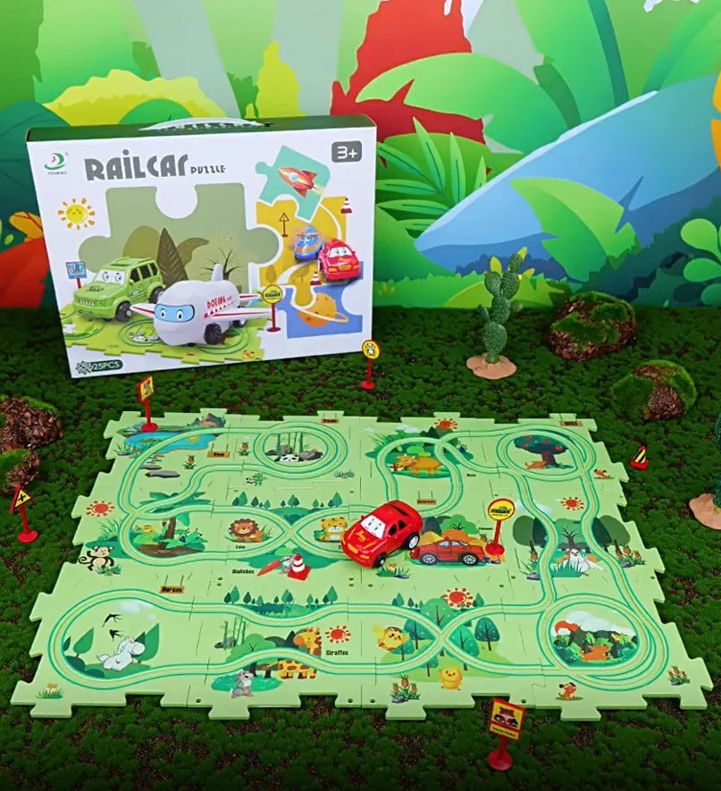 Educational puzzle and circuit game for children