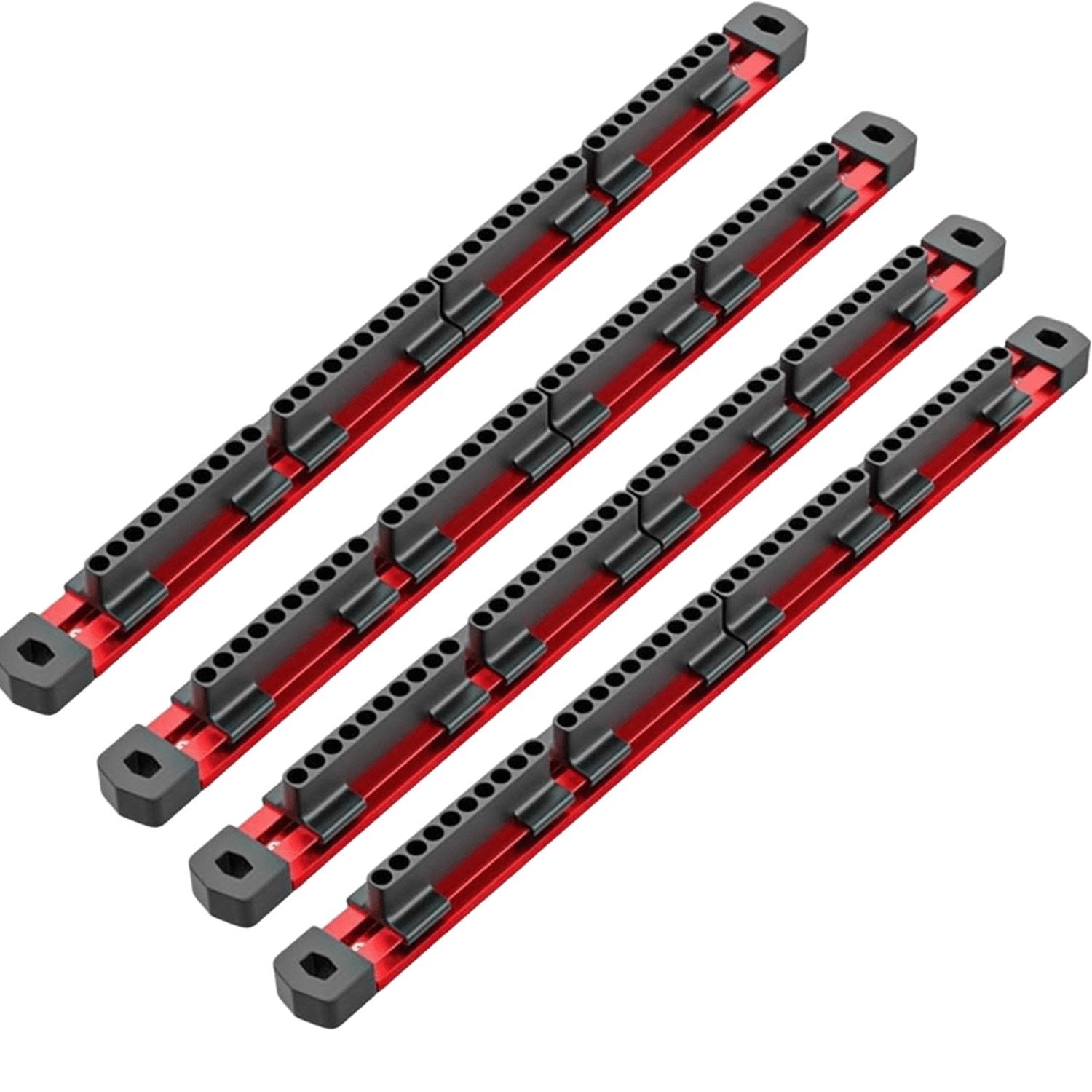 Pro-Series Aluminum Magnetic Hex Bit Organizer | 40-Slot 1/4" Drive Holder