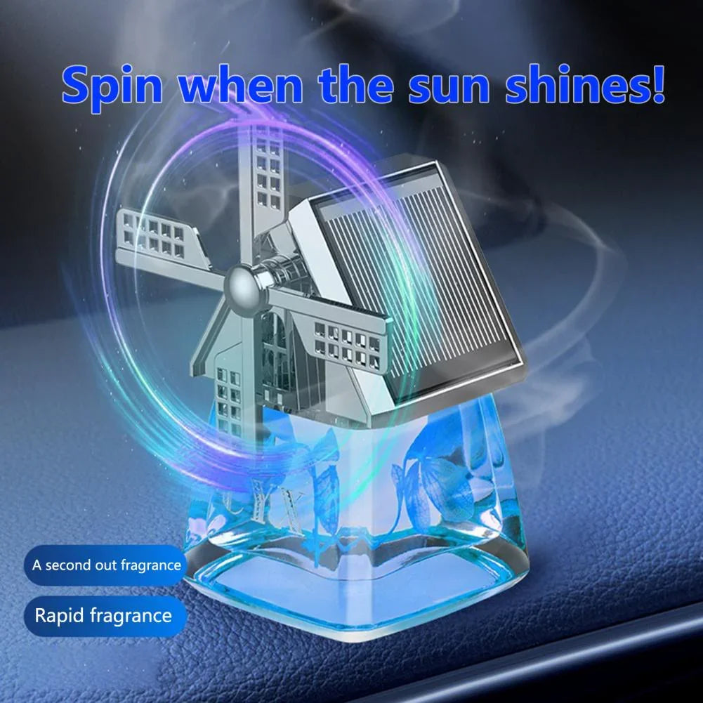 New Style - Solar-powered Windmill Aroma Car Air Freshener