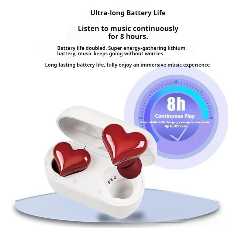Heart Shape Wireless Noise Cancelling In-Ear Gaming Headset with LED Touch Control