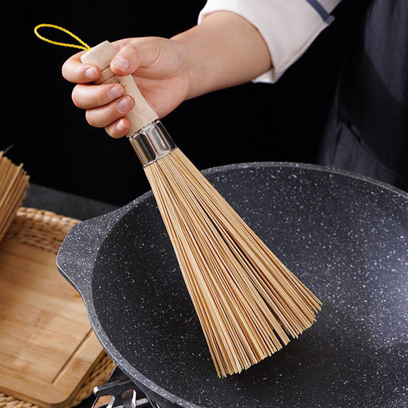 Handcrafted Brushes of Intangible Cultural Heritage Natural Bamboo Kitchen Brushes