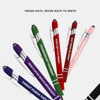 Promotion Funny Stress-Relief Daily Quotes Metal Ballpoint Pen Set | Office Christmas Gift Exchange