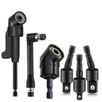 6PCS Right Angle Drill Attachment Set with 105° Angle Drill Adapter and Impact Grade Socket Adapter