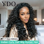 Indian Curly 3-in-1 Flip-Over Half Wig