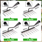 Half Price - 4/5/6/7 Tooth Carbon Steel Garden Hand Rake