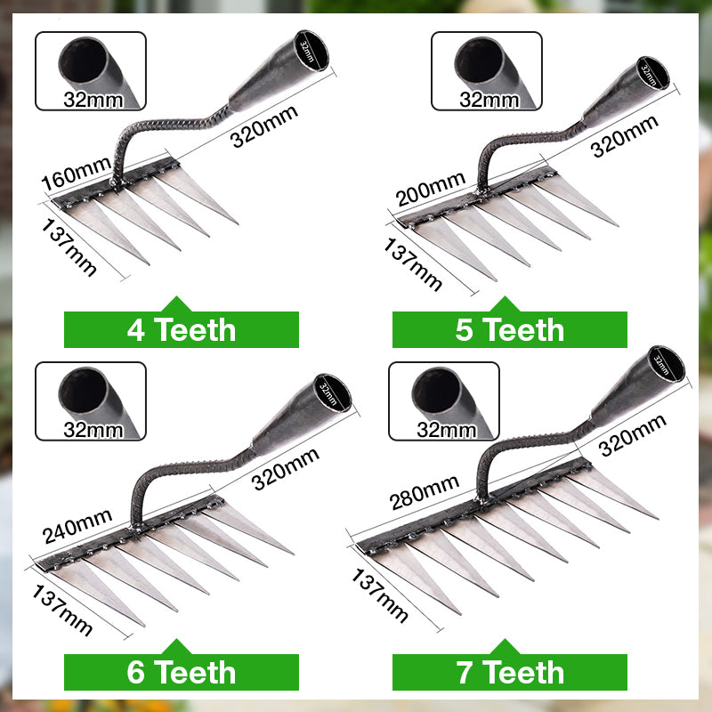 Half Price - 4/5/6/7 Tooth Carbon Steel Garden Hand Rake