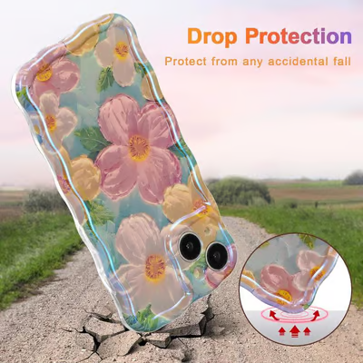 Colorful Retro Oil Painting Print Phone Case
