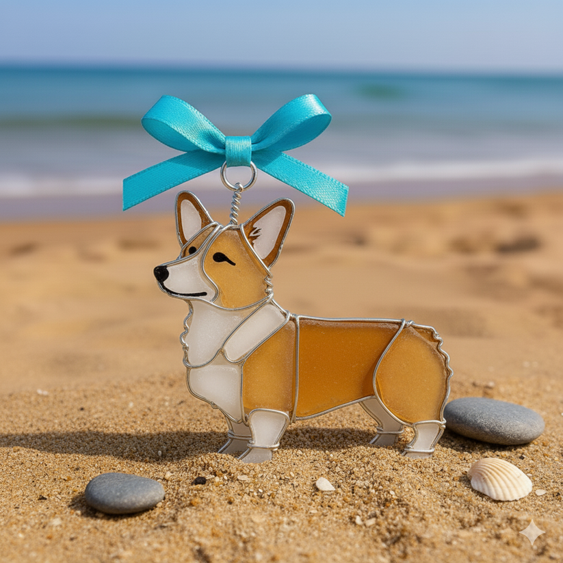 Stained Acrylic Dog Ornaments