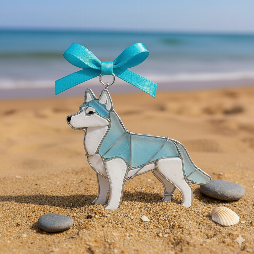 Stained Acrylic Dog Ornaments