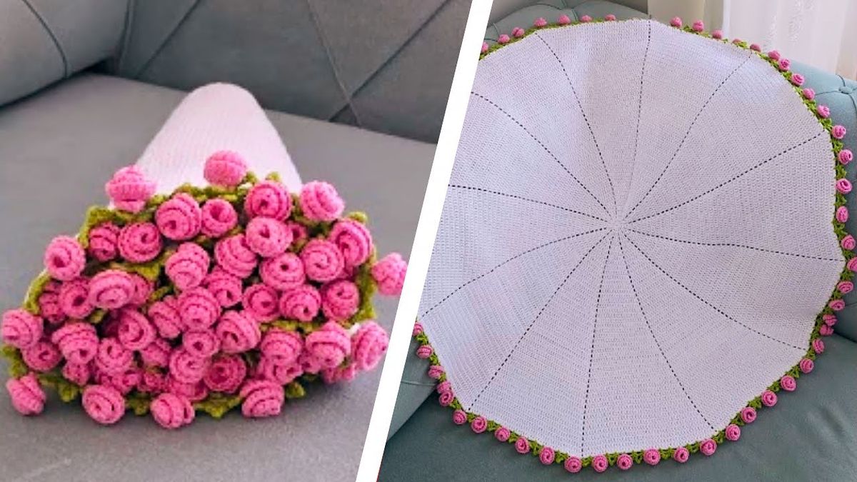 Flash Sale - Premium Rose/Sunflower Bouquet Blanket