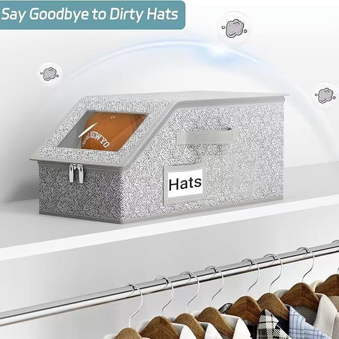 Stackable Hat Storage Boxes for Baseball Caps