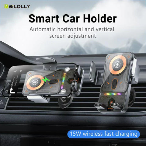 Over 50,000 sold! Smart 2-in-1 Car Rotating Mobile Phone Holder & Wireless Charger
