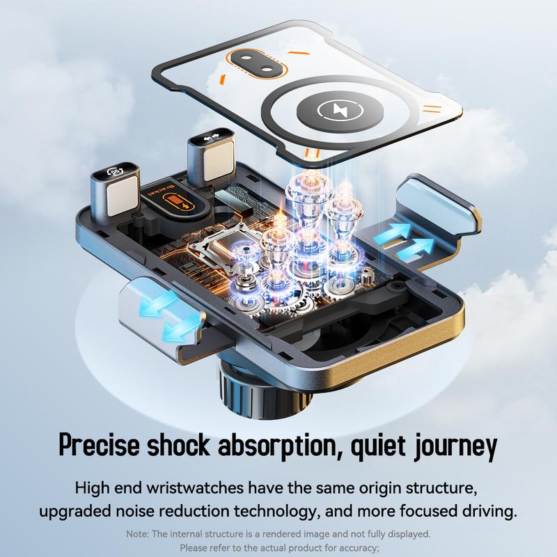 NOW! 2-in-1 Car Phone Holder & Wireless Charger – 360° Rotation, Strong Grip & Fast Charging