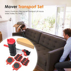 Complete set of heavy duty furniture lifts and moving equipment